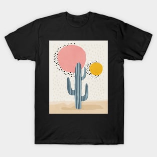 Cacti, Abstract, Sun, Mid century modern kids wall art, Nursery room T-Shirt